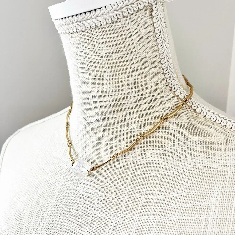 Sarah Coventry Mirage Choker Necklace Aurora Borealis 1975